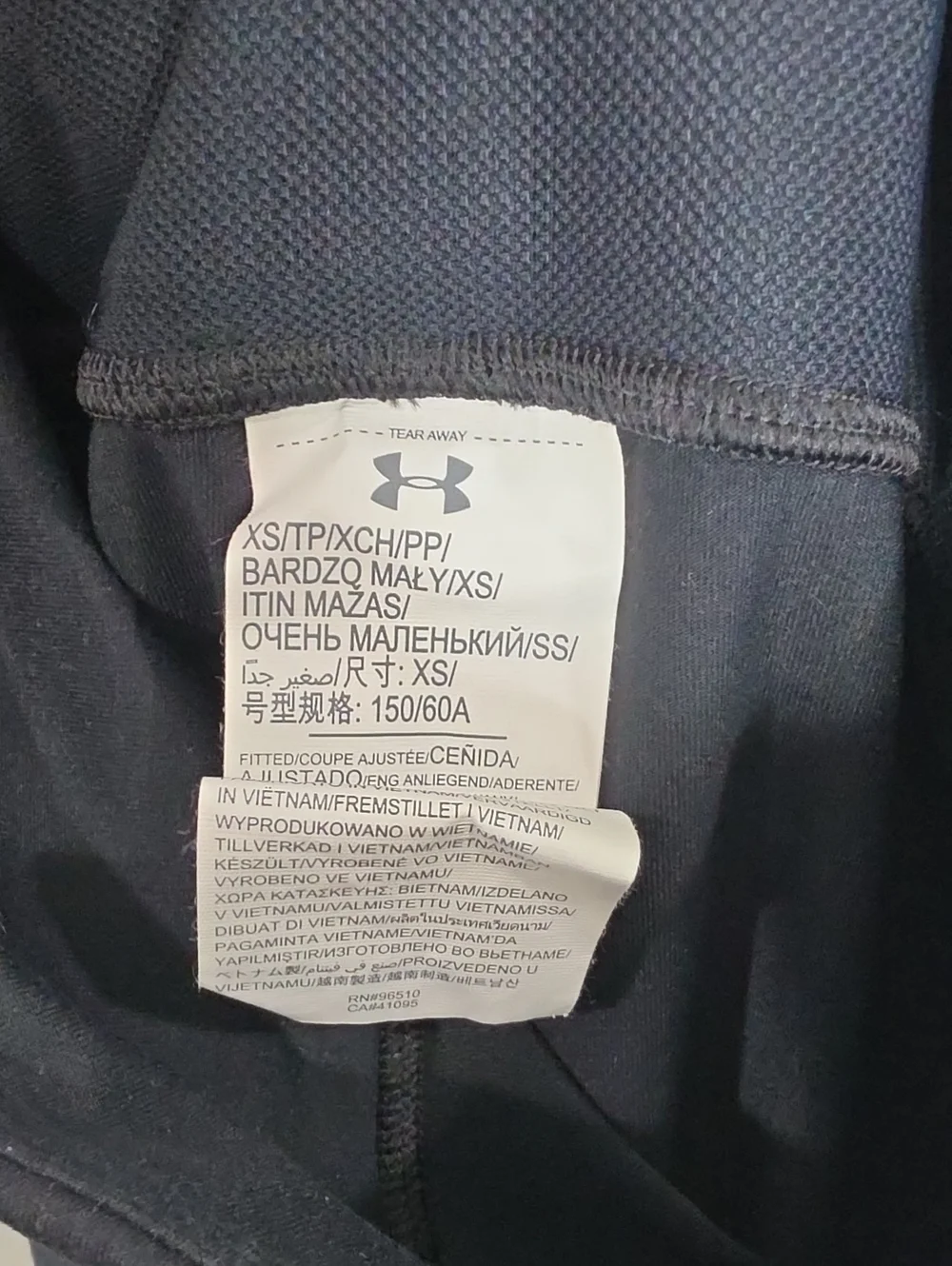 Under Armour Stripped Leggings XS Black And White